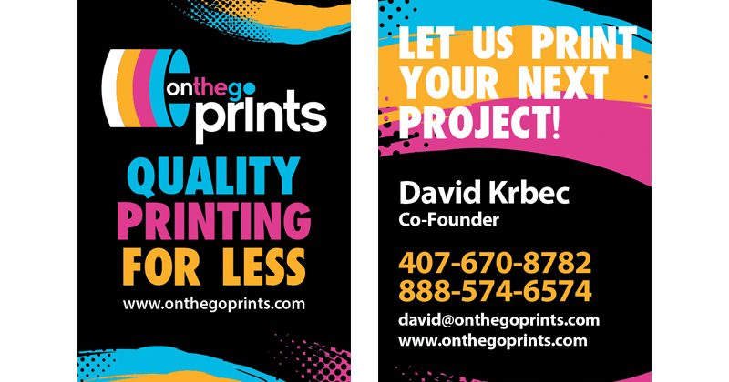 On The Go Prints Business Cards